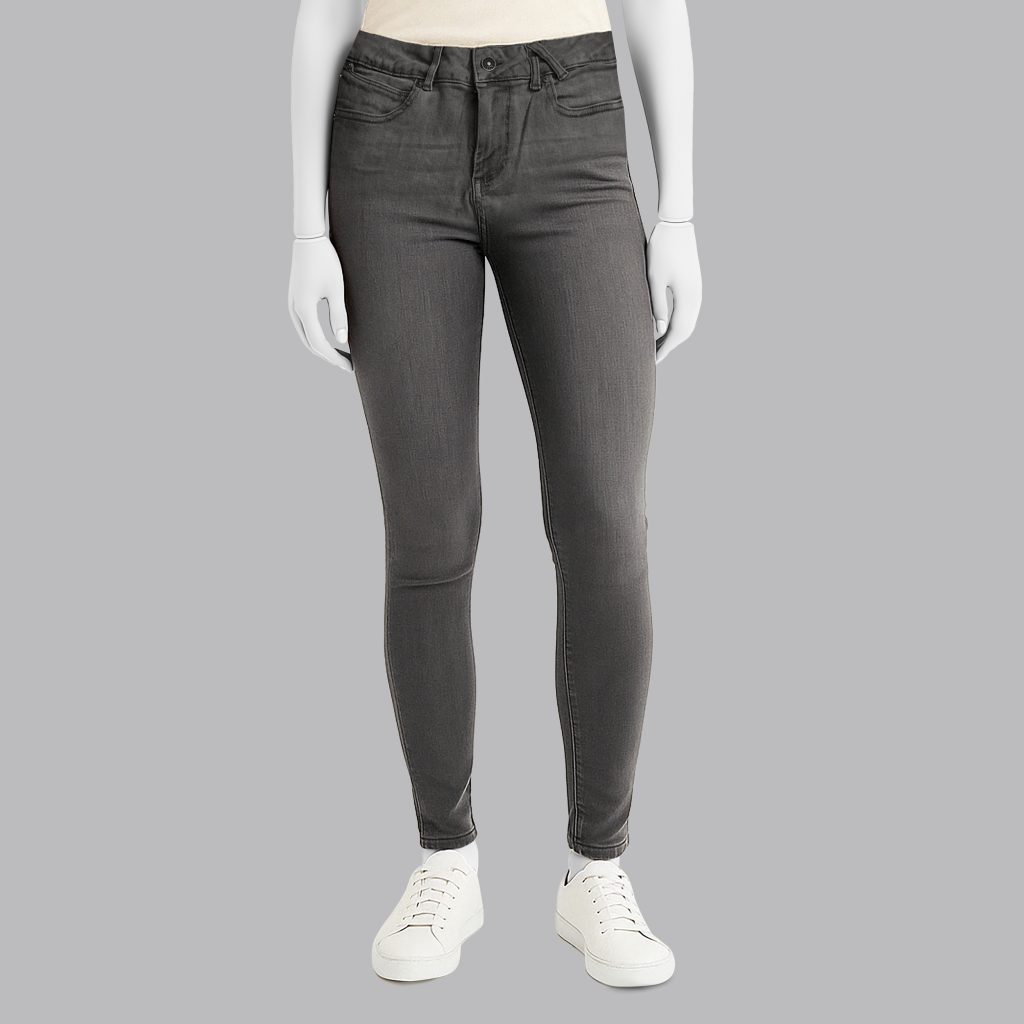 شلوار جین زنانه مدل mia waist skinny دودی - تصویر ۱